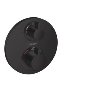 hansgrohe Thermostat Unterputz Ecostat S Fertigset 2 Verbraucher mattschwarz
