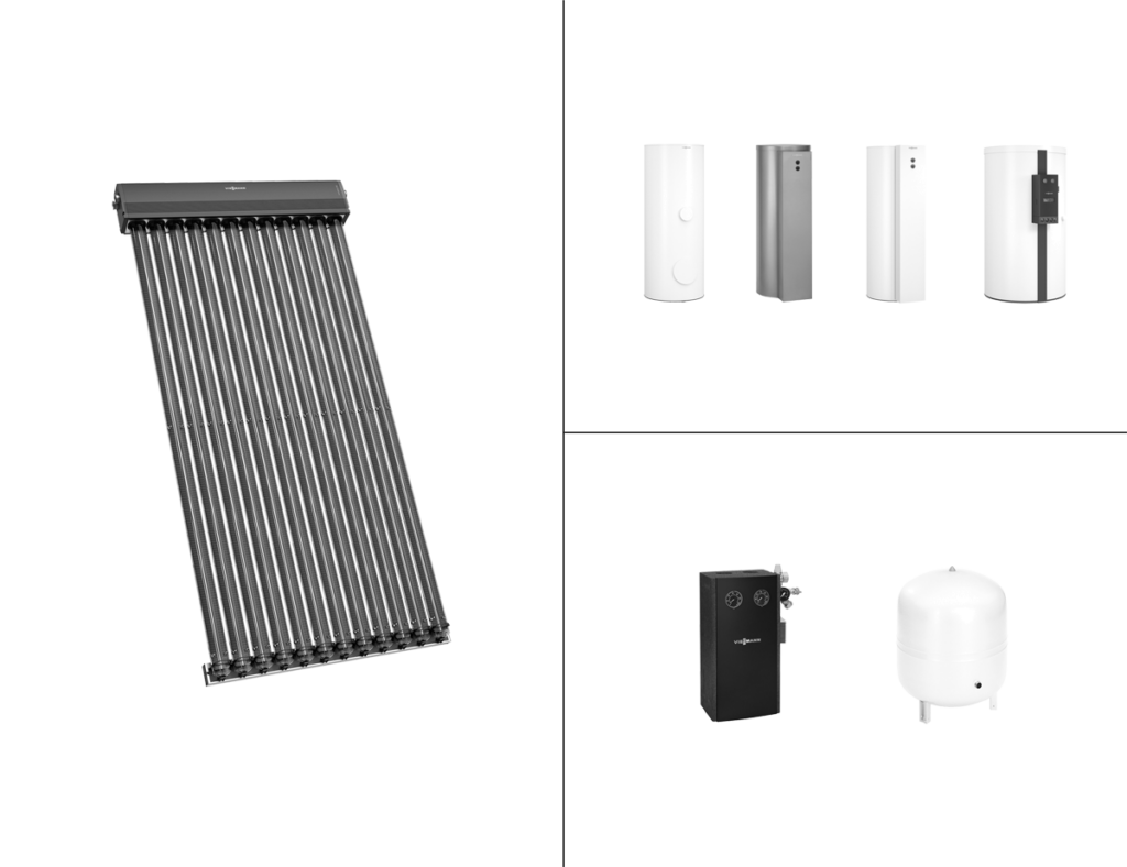 Viessmann Solar-Paket Vitosol 300-TM SP3C, 13,86 m², HU Vitocell 360-M 950 L SVSB weiss