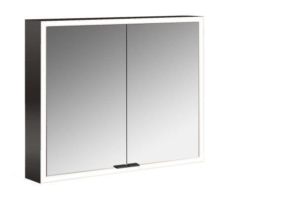 Emco Bad Lichtspiegelschrank prime 13362 Aufputz 2trg 800 mm schwarz