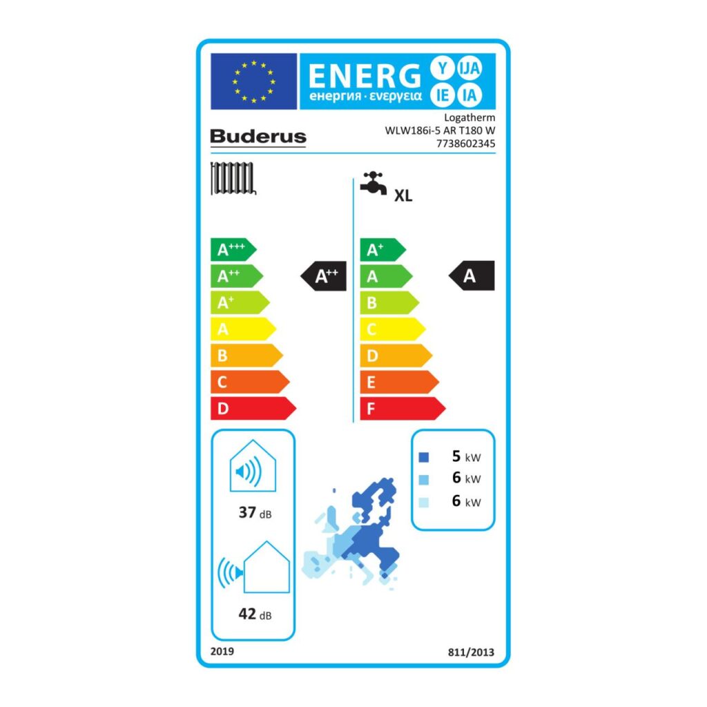 Buderus Luft-Wasser-Wärmepumpe Logatherm WLW186i-5 AR T180 weiss