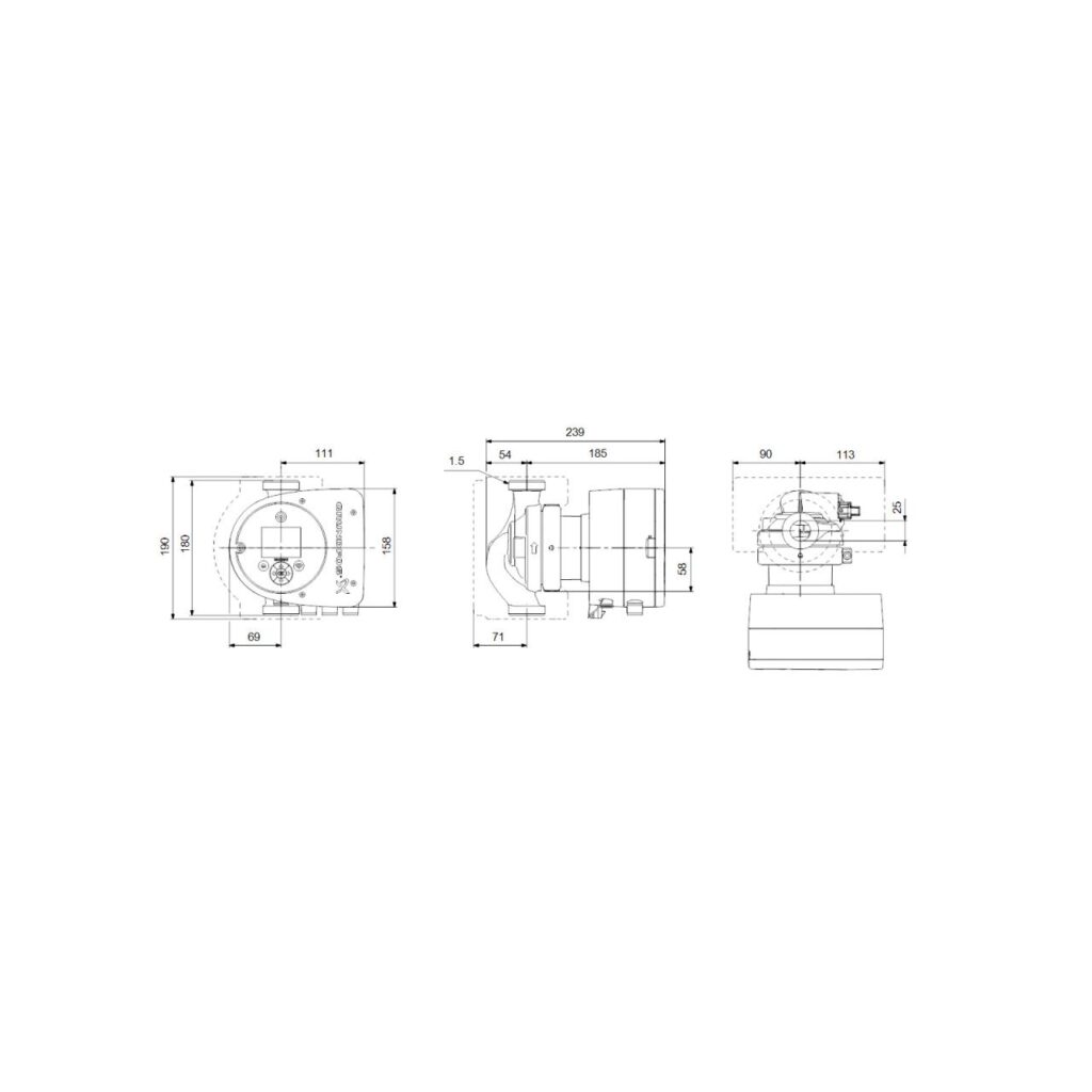 Grundfos Magna3 32-120N PN10 180mm 1x230V DE elektronisch geregelte Umwälzpumpe