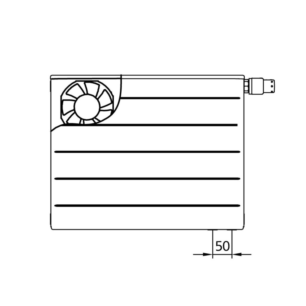 Kermi x-flair Line-V Wärmepumpen-Heizkörper Typ 22 605x805x102 mm links 563 Watt