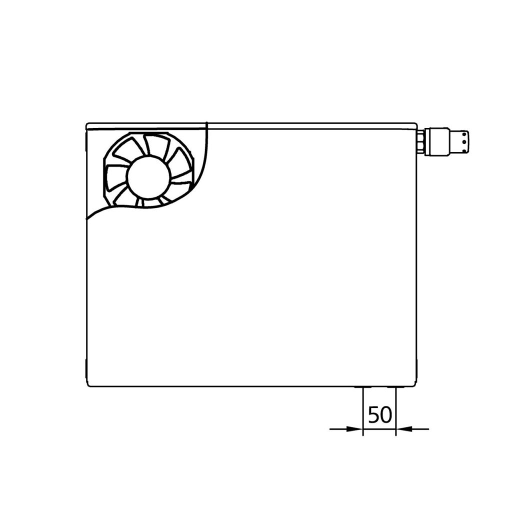 Kermi x-flair Plan-V Wärmepumpen-Heizkörper Typ 22 605x1005x102 mm rechts 703 Watt