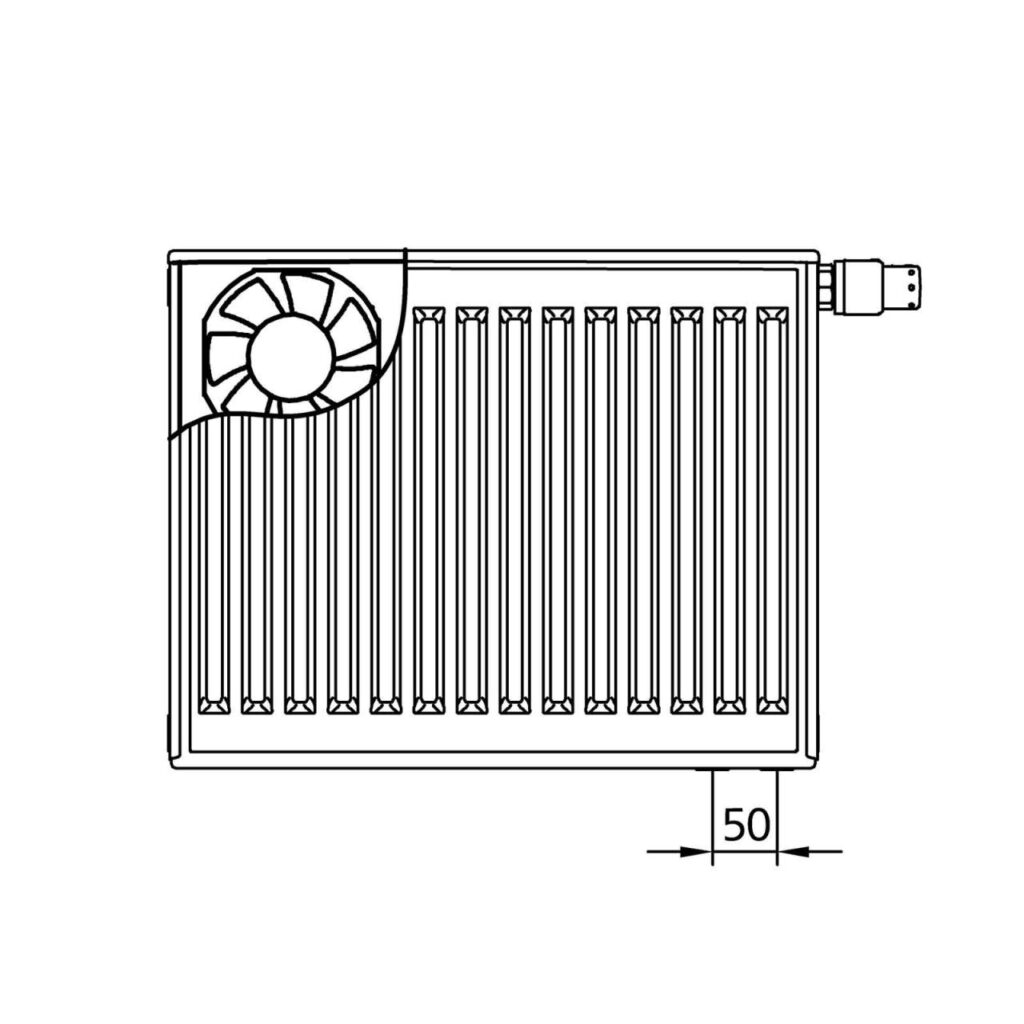 Kermi x-flair Profil-V Wärmepumpen-Heizkörper Typ 22 600x800x100 mm links 580 Watt