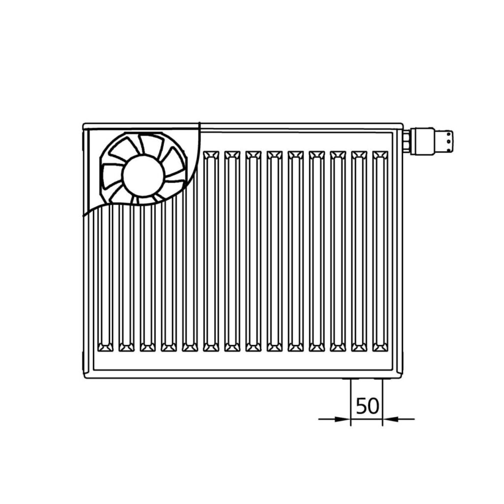 Kermi x-flair Profil-V Wärmepumpen-Heizkörper Typ 22 900x600x100 mm rechts 543 Watt