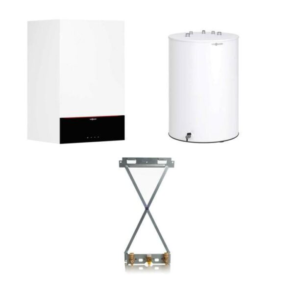 Viessmann Gas-Brennwert Paket Vitodens 200-W B2HF 11 kW 3,5" Display Speicher Vitocell 100-W CUGB 150L