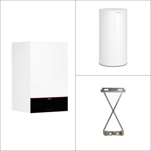 Viessmann Gas-Brennwert Paket Vitodens 200-W B2HF 11 kW 3,5" Display Speicher Vitocell 100-W CVAA 200L