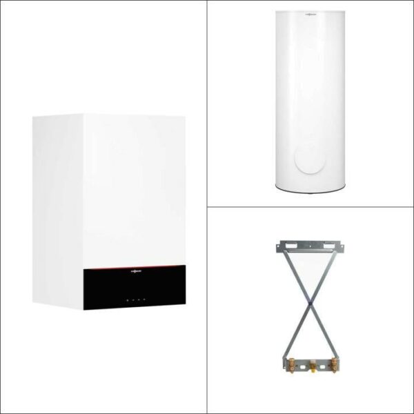 Viessmann Gas-Brennwert Paket Vitodens 200-W B2HF 19 kW 3,5" Display Speicher Vitocell 100-W CVAB 300L