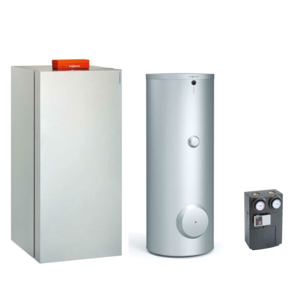 Viessmann Paket Vitocrossal 300 CU3A 13 kW Gas-Brennwertkessel mit Speicher Vitocell 100-V CVAA 200L