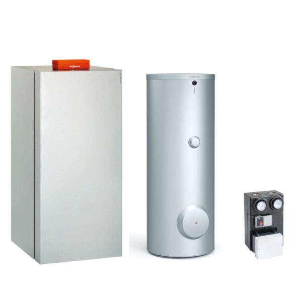 Viessmann Paket Vitocrossal 300 CU3A 19 kW Gas-Brennwertkessel mit Speicher Vitocell 100-V CVAA 160L mit Mischer