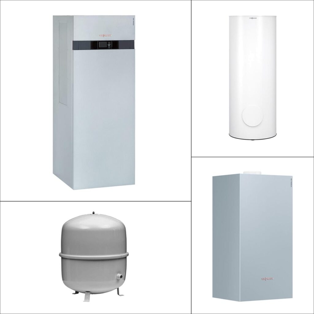 Viessmann Vitocal 200-A Wärmepumpe AWCI-AC 201.A10 mit Vitocell 100-V CVAB 300 l und HZ-Pufferspeicher 46 l